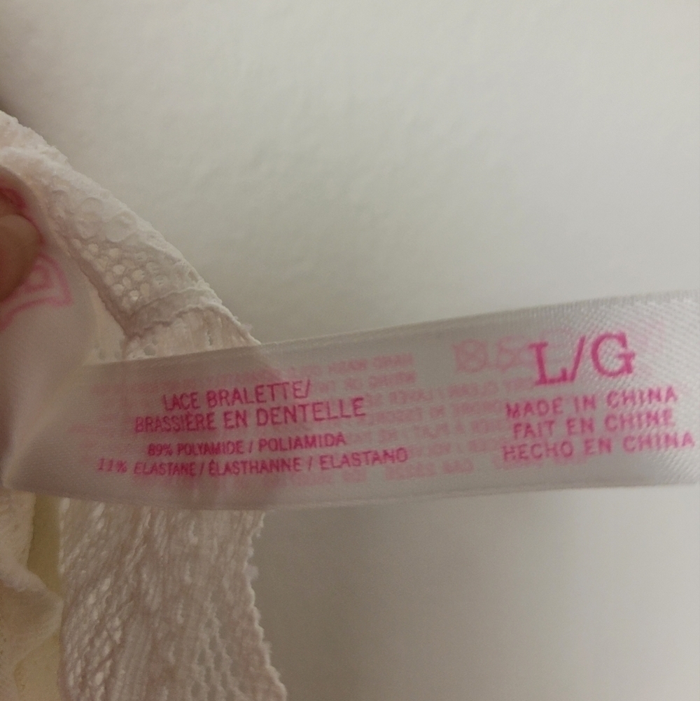 Pink Victoria's Secret Lace Bralette Cream L - Picture 5 of 5